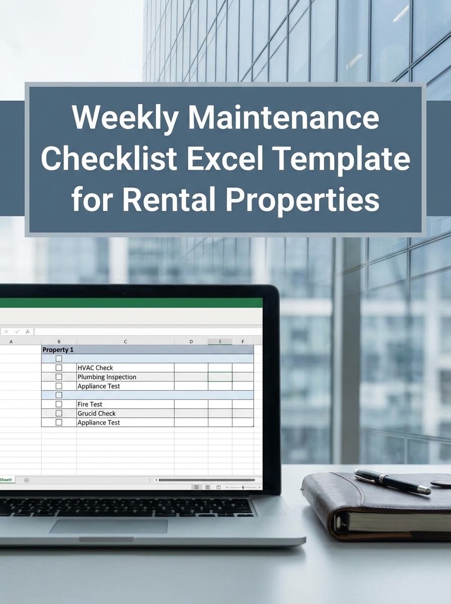Weekly Maintenance Checklist Excel Template for Rental Properties