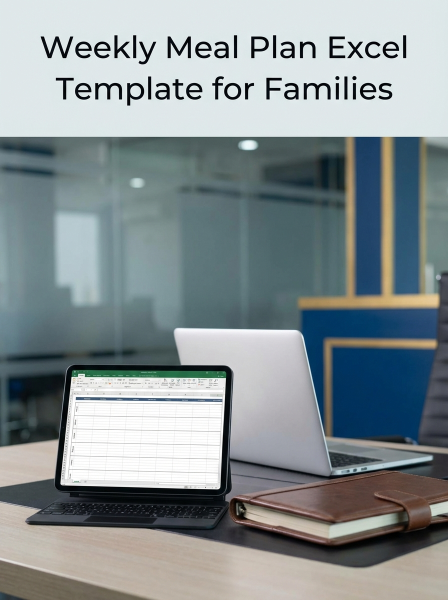 Weekly Meal Plan Excel Template for Families