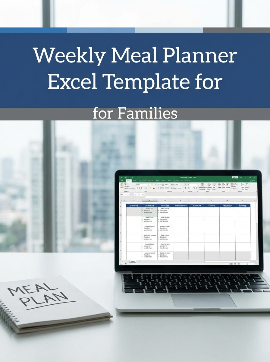 Weekly Meal Planner Excel Template for Families
