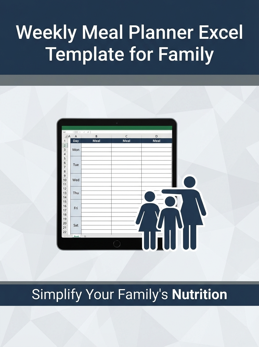 Weekly Meal Planner Excel Template for Family