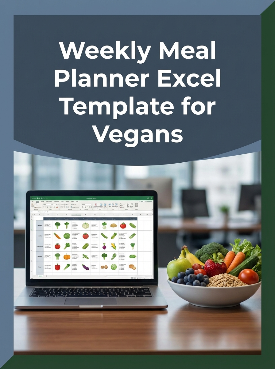 Weekly Meal Planner Excel Template for Vegans