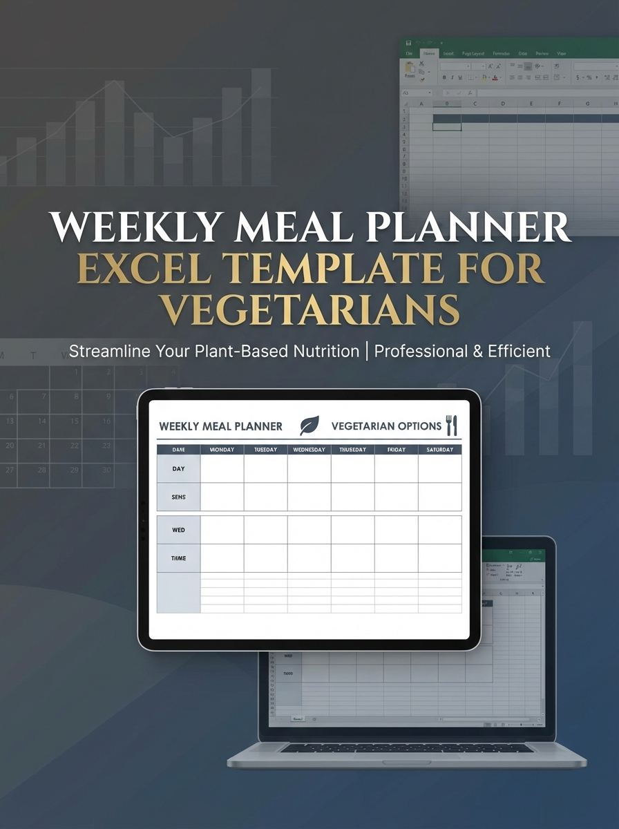 Weekly Meal Planner Excel Template for Vegetarians