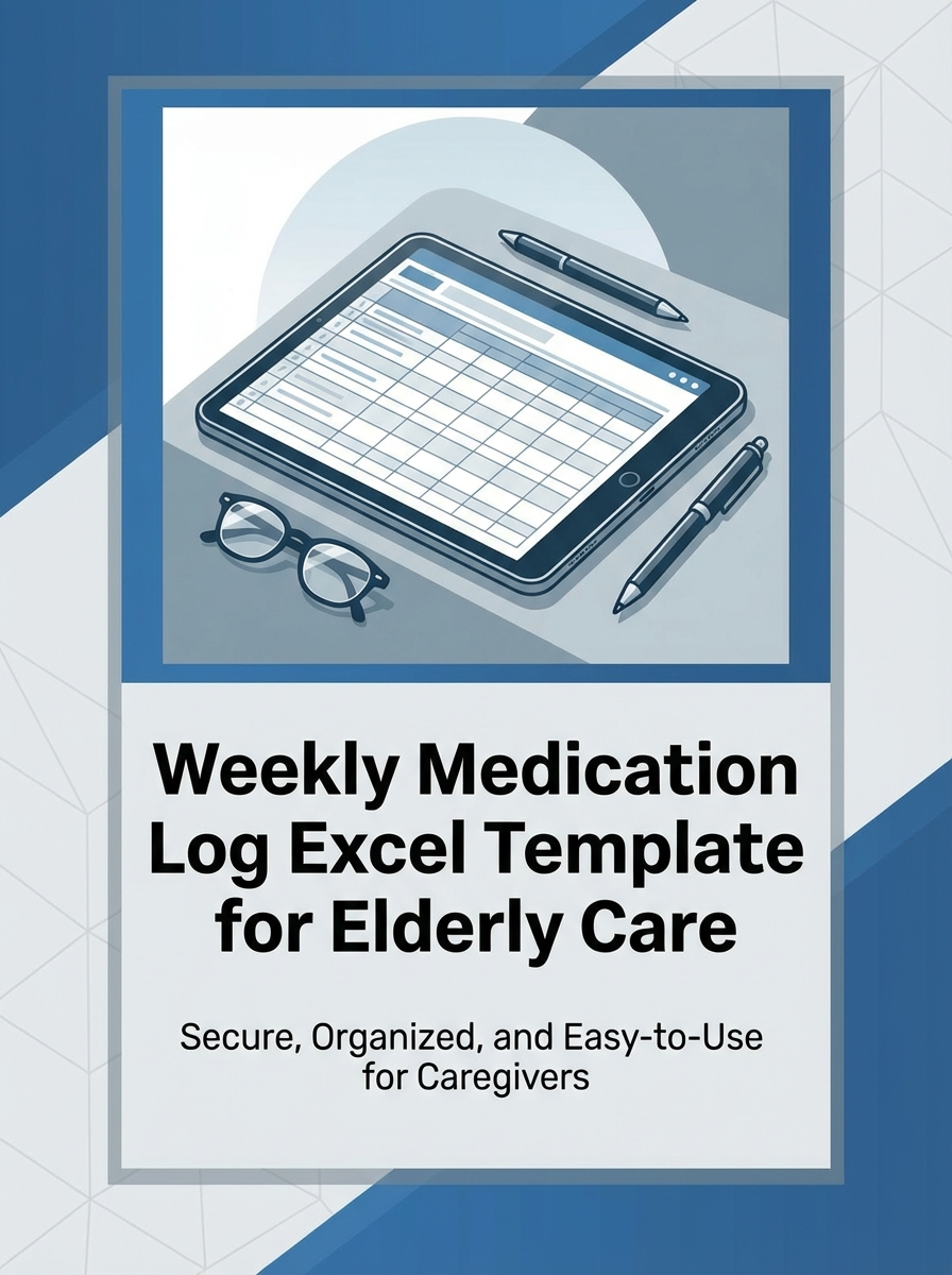 Weekly Medication Log Excel Template for Elderly Care