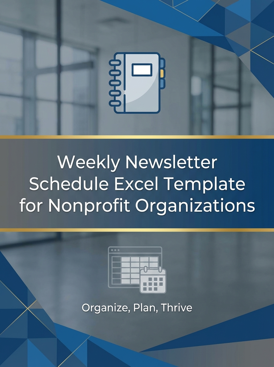 Weekly Newsletter Schedule Excel Template for Nonprofit Organizations