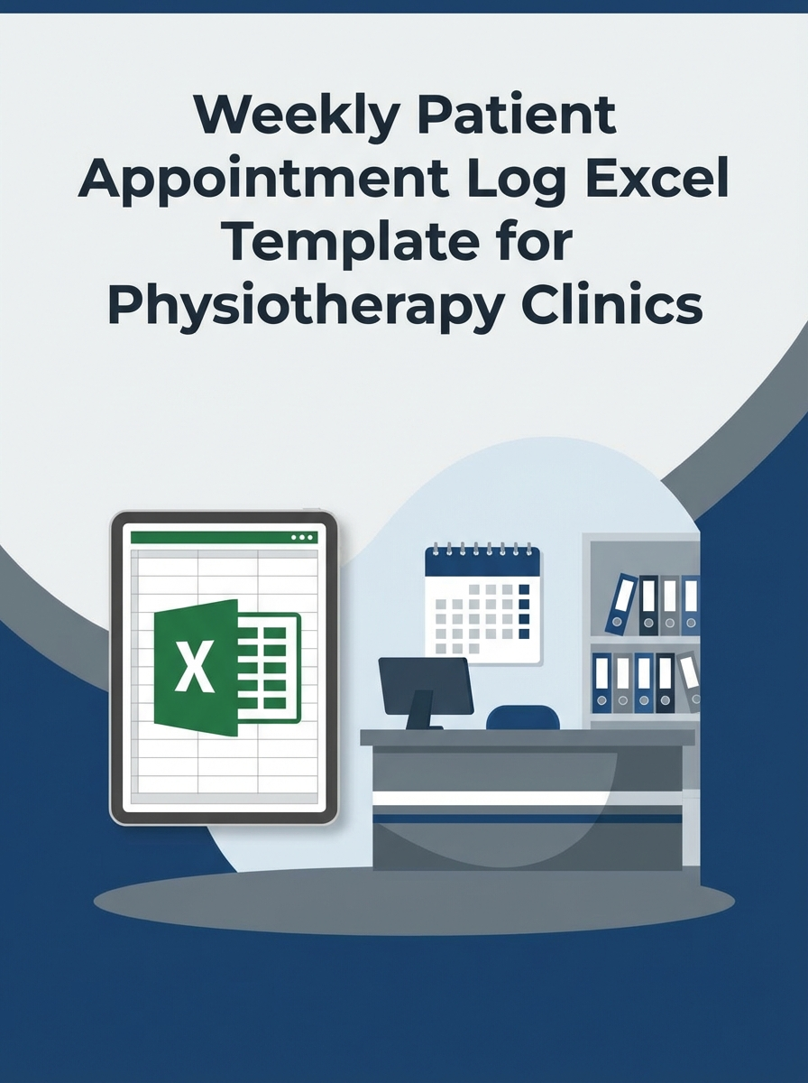 Weekly Patient Appointment Log Excel Template for Physiotherapy Clinics