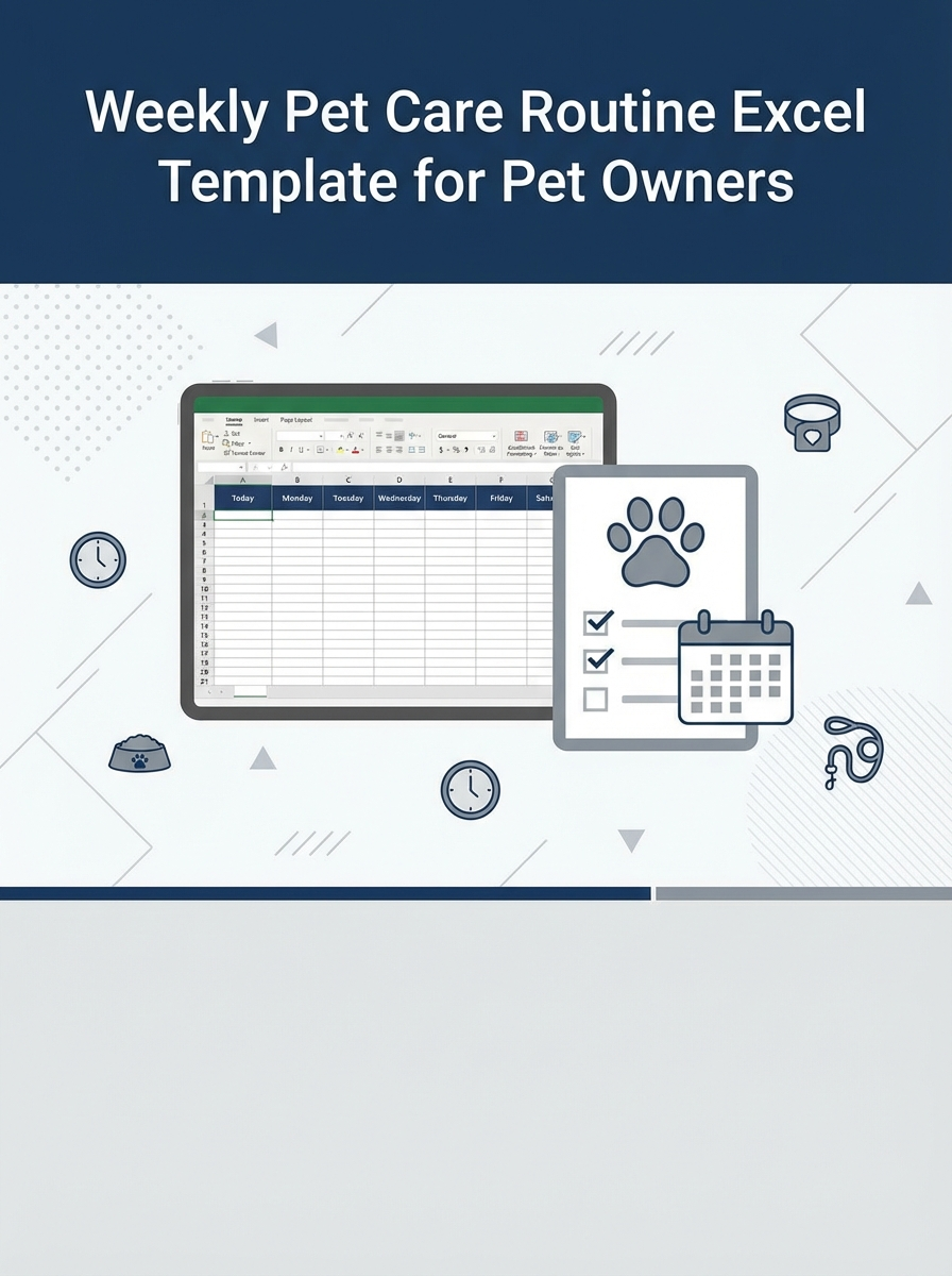 Weekly Pet Care Routine Excel Template for Pet Owners