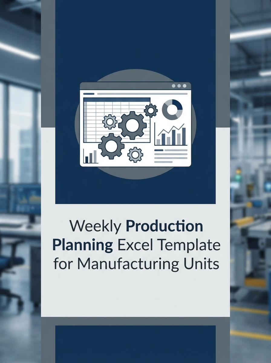 Weekly Production Planning Excel Template for Manufacturing Units
