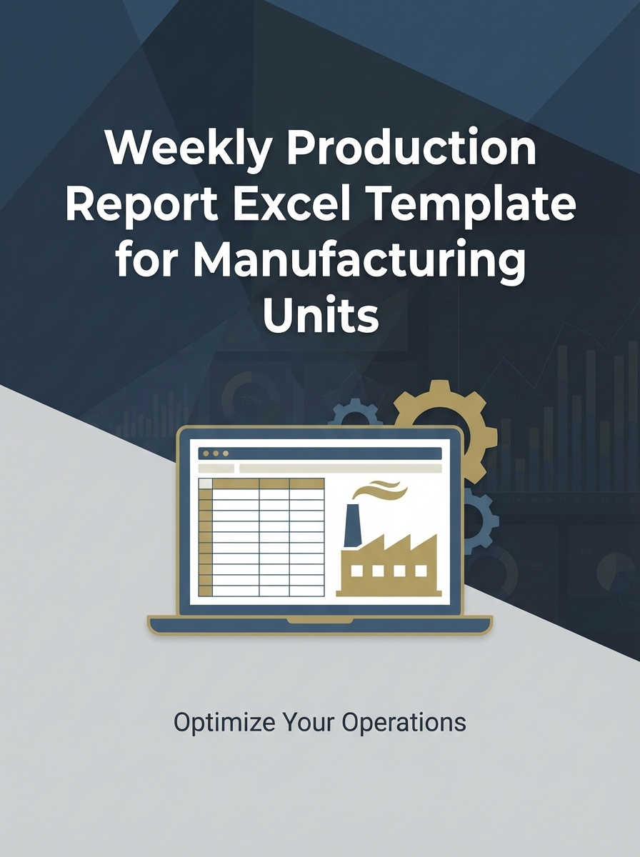 Weekly Production Report Excel Template for Manufacturing Units
