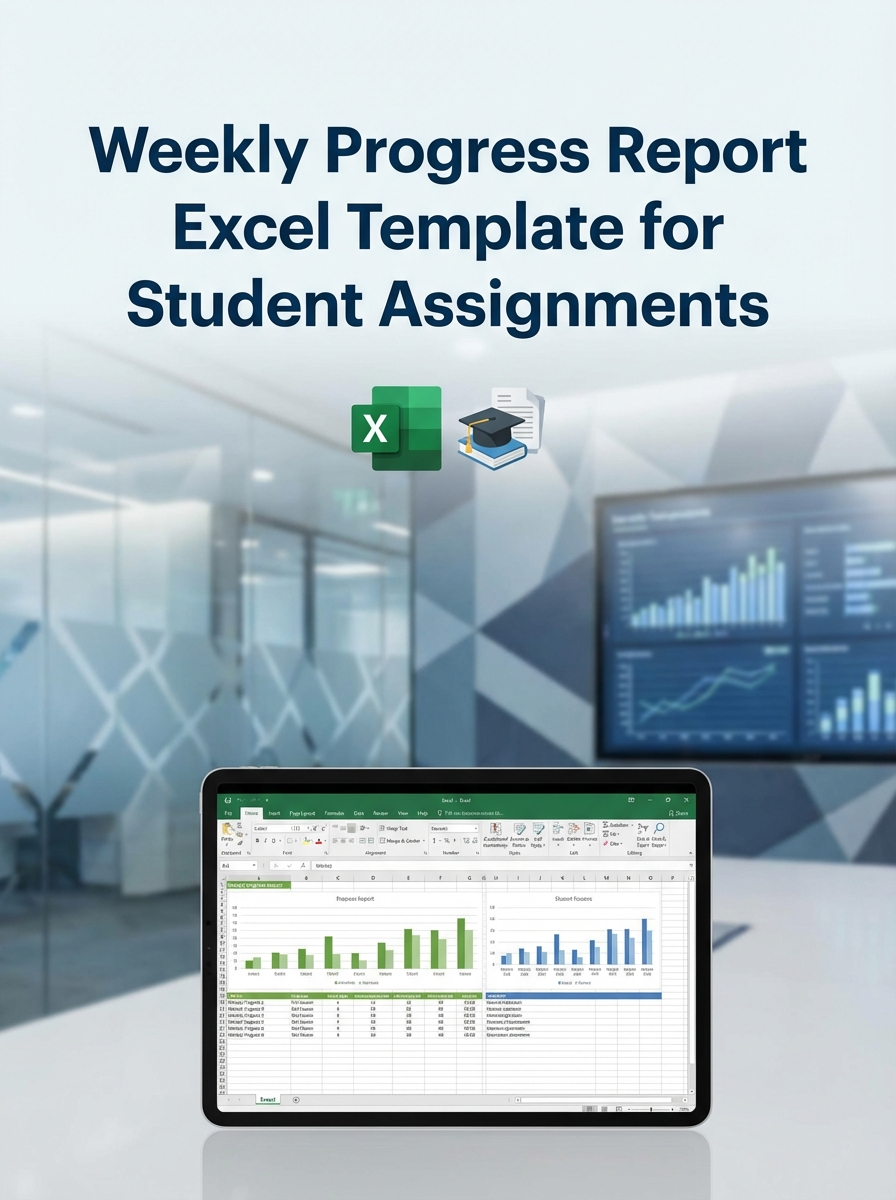 Weekly Progress Report Excel Template for Student Assignments
