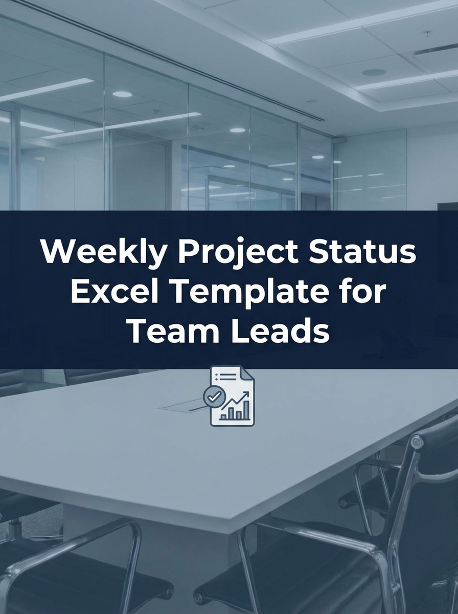 Weekly Project Status Excel Template for Team Leads