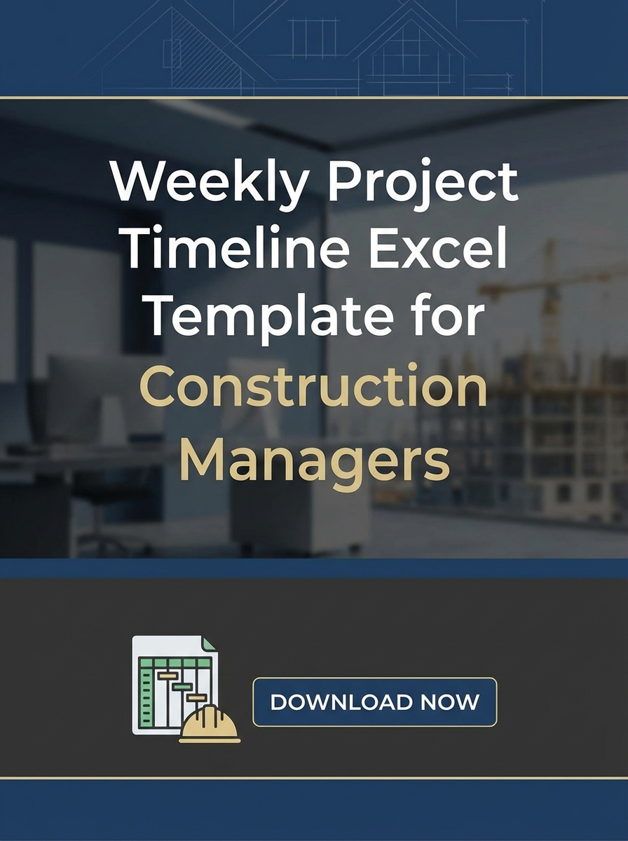 Weekly Project Timeline Excel Template for Construction Managers
