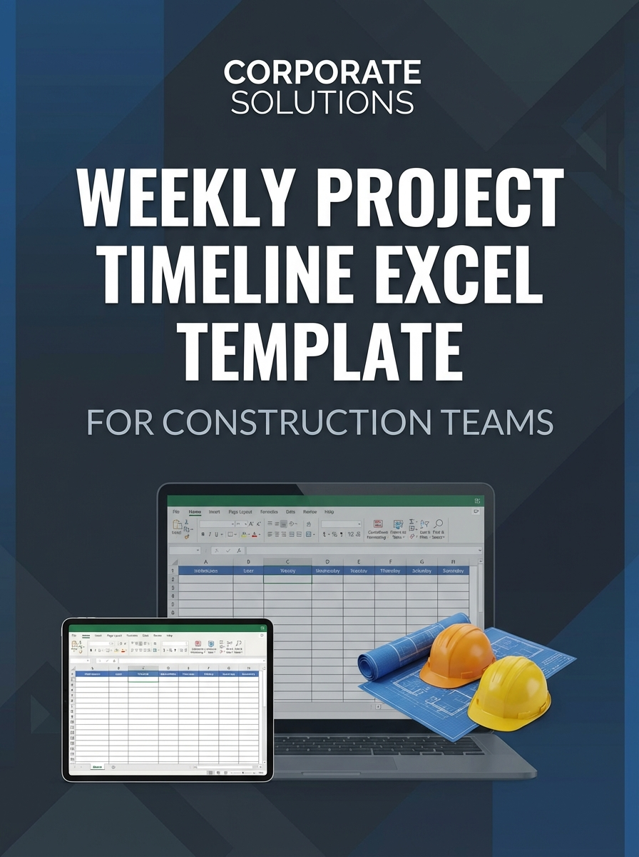 Weekly Project Timeline Excel Template for Construction Teams