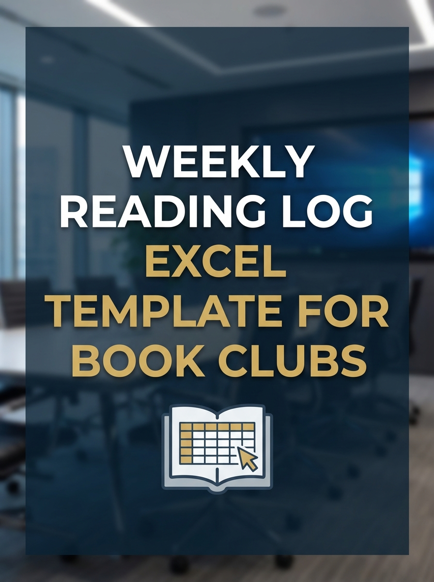 Weekly Reading Log Excel Template for Book Clubs