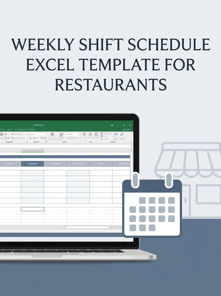 Weekly Shift Schedule Excel Template for Restaurants