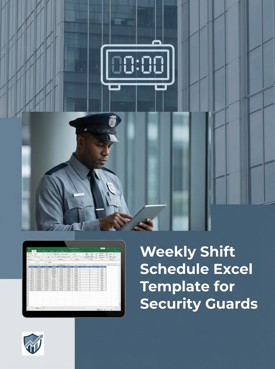 Weekly Shift Schedule Excel Template for Security Guards