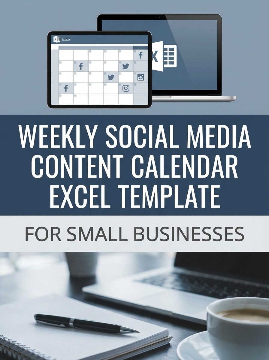 Weekly Social Media Content Calendar Excel Template for Small Businesses