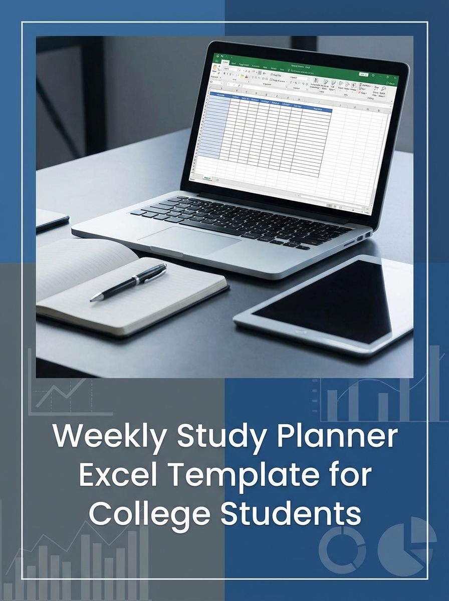 Weekly Study Planner Excel Template for College Students