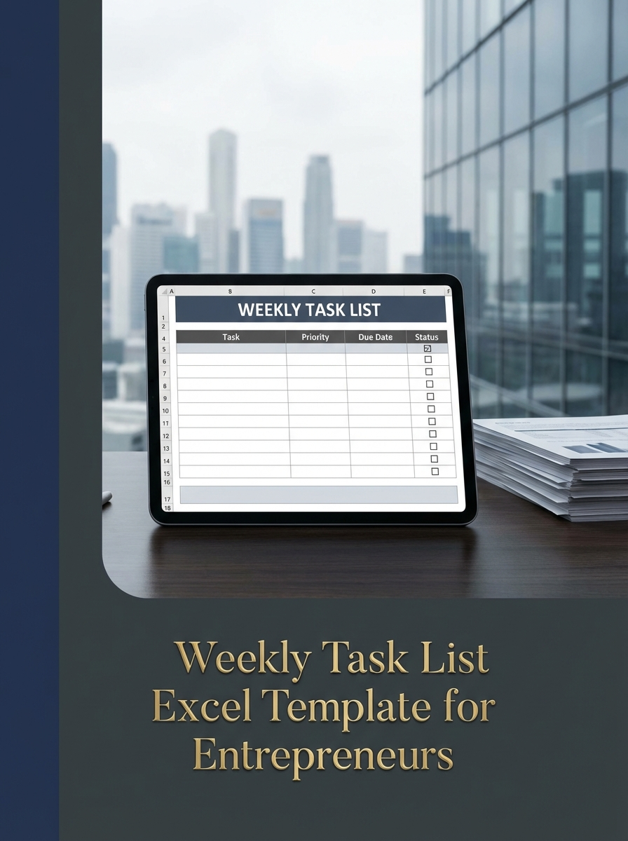 Weekly Task List Excel Template for Entrepreneurs