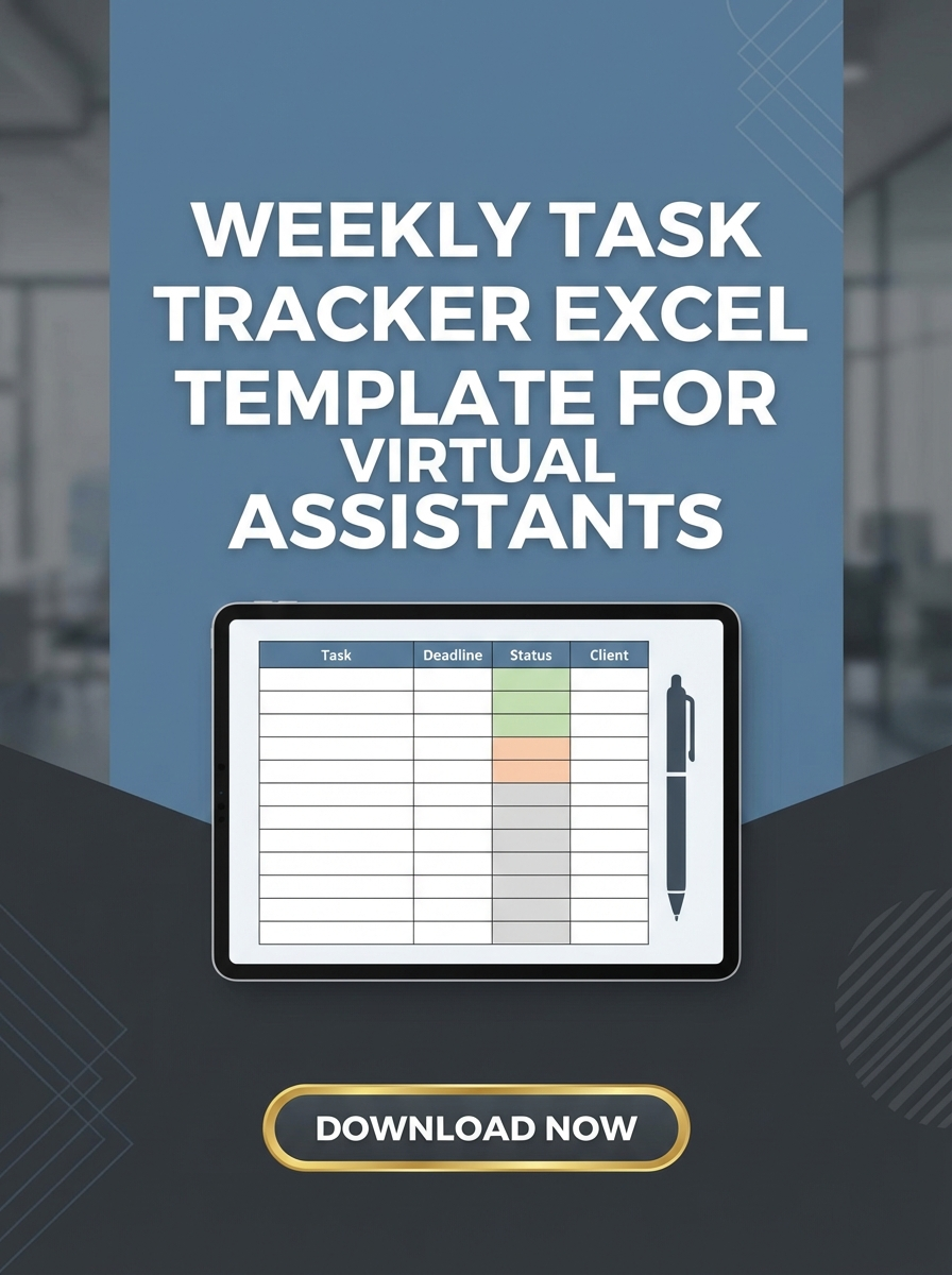 Weekly Task Tracker Excel Template for Virtual Assistants