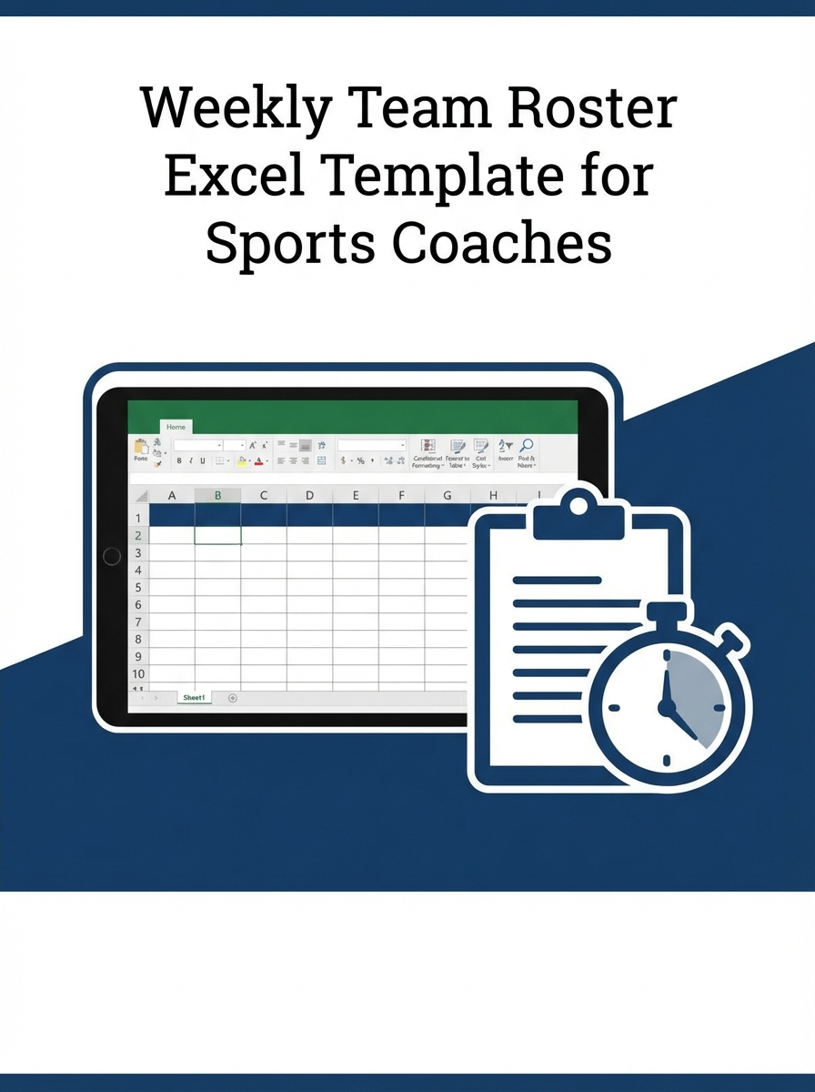 Weekly Team Roster Excel Template for Sports Coaches