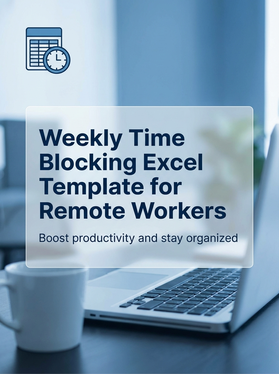 Weekly Time Blocking Excel Template for Remote Workers