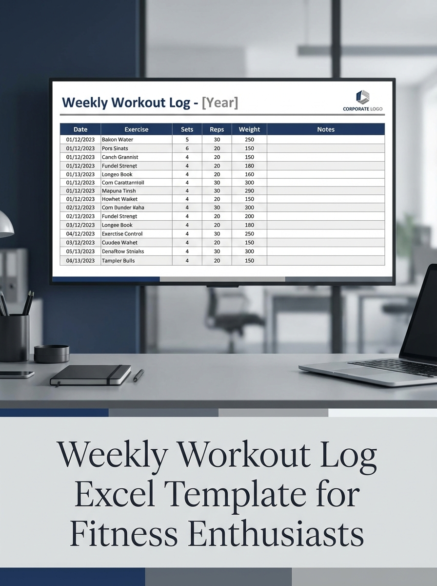 Weekly Workout Log Excel Template for Fitness Enthusiasts