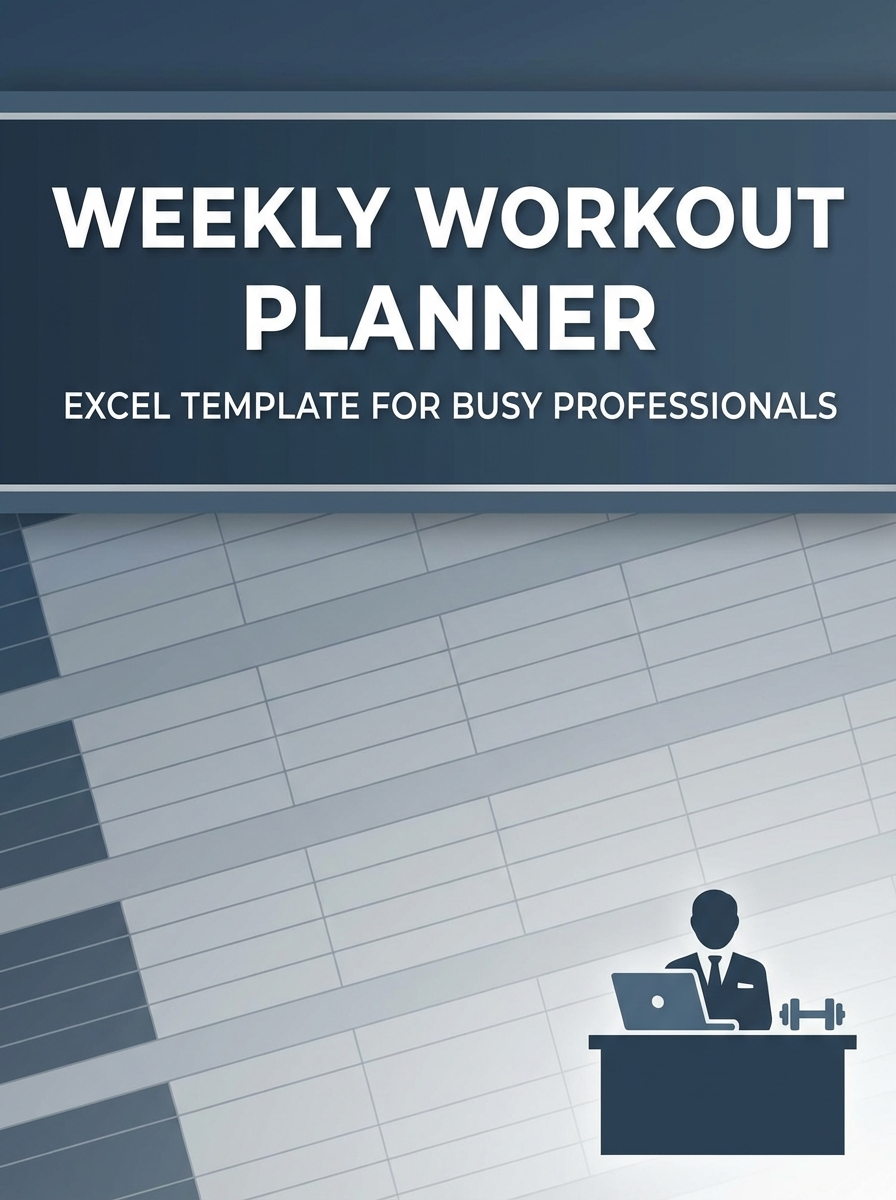 Weekly Workout Planner Excel Template for Busy Professionals